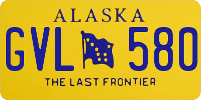 AK license plate GVL580