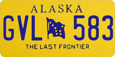 AK license plate GVL583