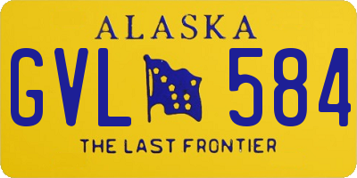 AK license plate GVL584