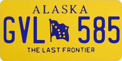 AK license plate GVL585