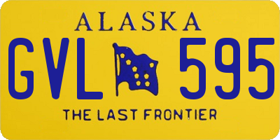 AK license plate GVL595