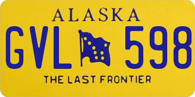 AK license plate GVL598