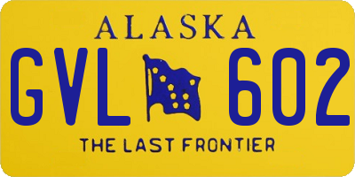 AK license plate GVL602