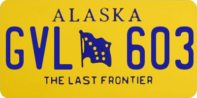AK license plate GVL603