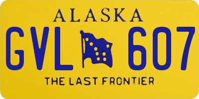 AK license plate GVL607