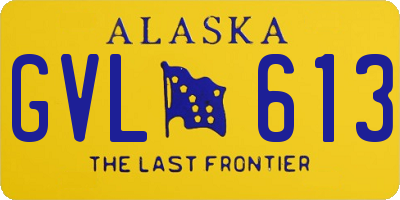 AK license plate GVL613