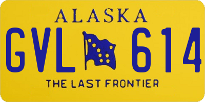 AK license plate GVL614