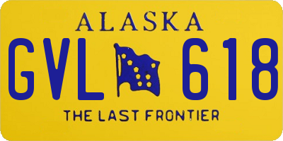 AK license plate GVL618