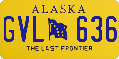 AK license plate GVL636