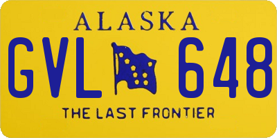 AK license plate GVL648