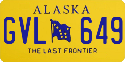 AK license plate GVL649