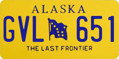 AK license plate GVL651