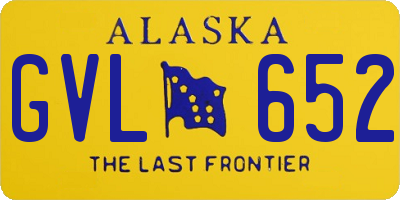 AK license plate GVL652