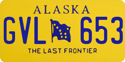 AK license plate GVL653