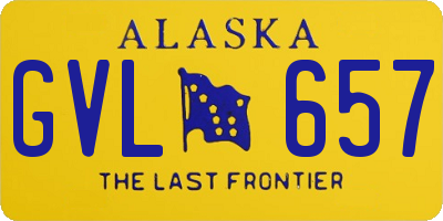 AK license plate GVL657