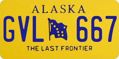 AK license plate GVL667