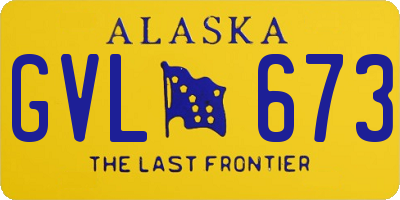 AK license plate GVL673