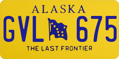 AK license plate GVL675