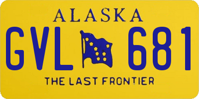 AK license plate GVL681