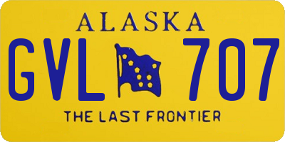 AK license plate GVL707