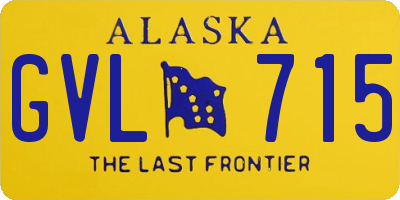 AK license plate GVL715