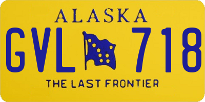 AK license plate GVL718