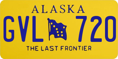 AK license plate GVL720