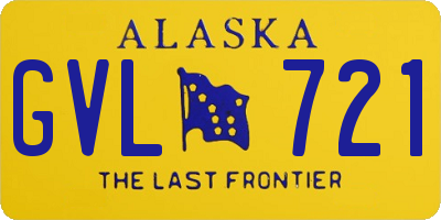 AK license plate GVL721