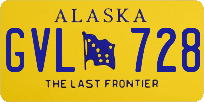 AK license plate GVL728