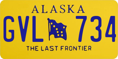 AK license plate GVL734