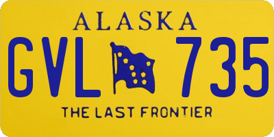 AK license plate GVL735