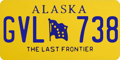 AK license plate GVL738