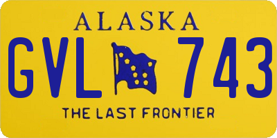 AK license plate GVL743