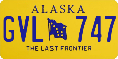 AK license plate GVL747
