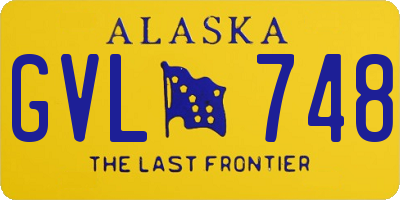 AK license plate GVL748