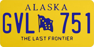 AK license plate GVL751