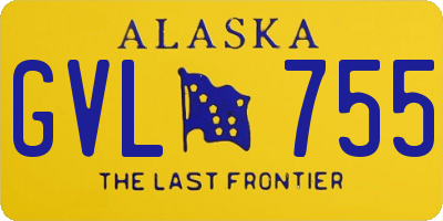 AK license plate GVL755