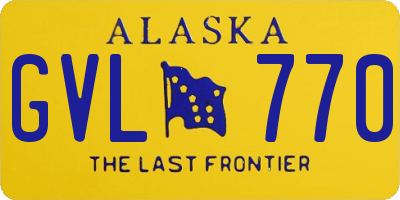 AK license plate GVL770