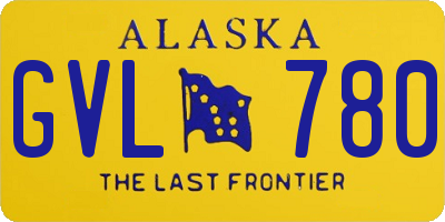AK license plate GVL780