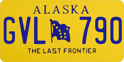 AK license plate GVL790