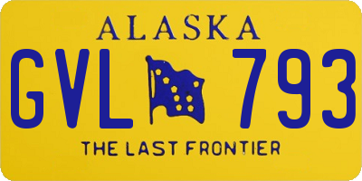 AK license plate GVL793