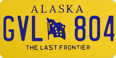 AK license plate GVL804