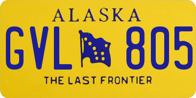 AK license plate GVL805