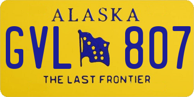 AK license plate GVL807