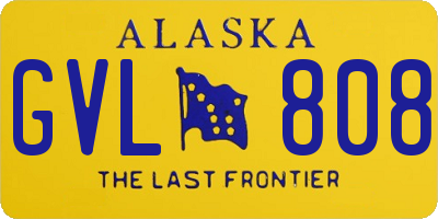 AK license plate GVL808