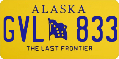 AK license plate GVL833