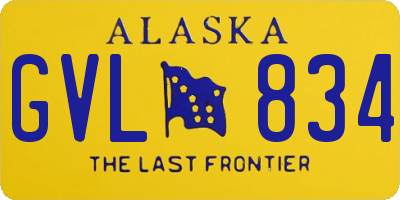 AK license plate GVL834