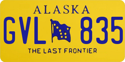 AK license plate GVL835
