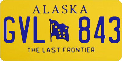 AK license plate GVL843