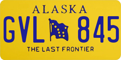 AK license plate GVL845